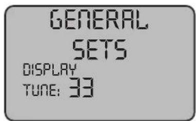 GENERAL SETS DISPLAY TUNE: 33