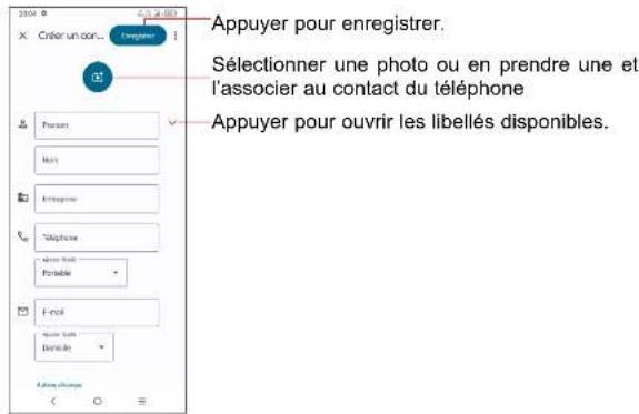 TCL 30 SE - Ajouter un contact - 1