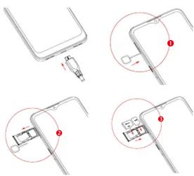 Technical diagram showing four steps of a mechanical assembly with numbered annotations indicating component placement.