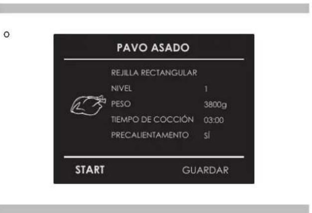 Fulgor Milano FUTMO 310 TEM - Seleccionar una receta ya configurada: - 1