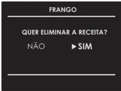 Fulgor Milano FUTMO 310 TEM - Apagar uma receita personalizada: - 1