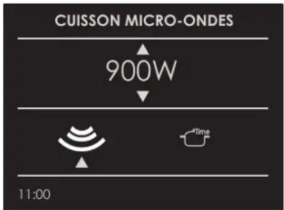 CUISSON MICRO-ONDES 900W Time 11:00