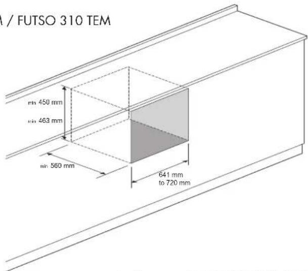 Fulgor Milano FUTSO 310 TEM - UITSNIJDING EN AFMETINGEN 30'' - 1