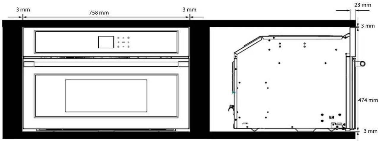 Fulgor Milano FUTSO 310 TEM - De oven in een kast installeren - 2
