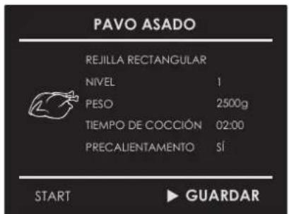Fulgor Milano FUTSO 310 TEM - Guardar una receta personalizada: - 3