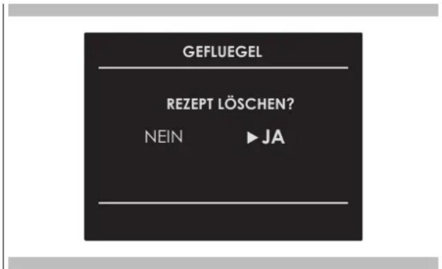 Fulgor Milano FUTSO 310 TEM - Ein eigenes Rezept löschen: - 1