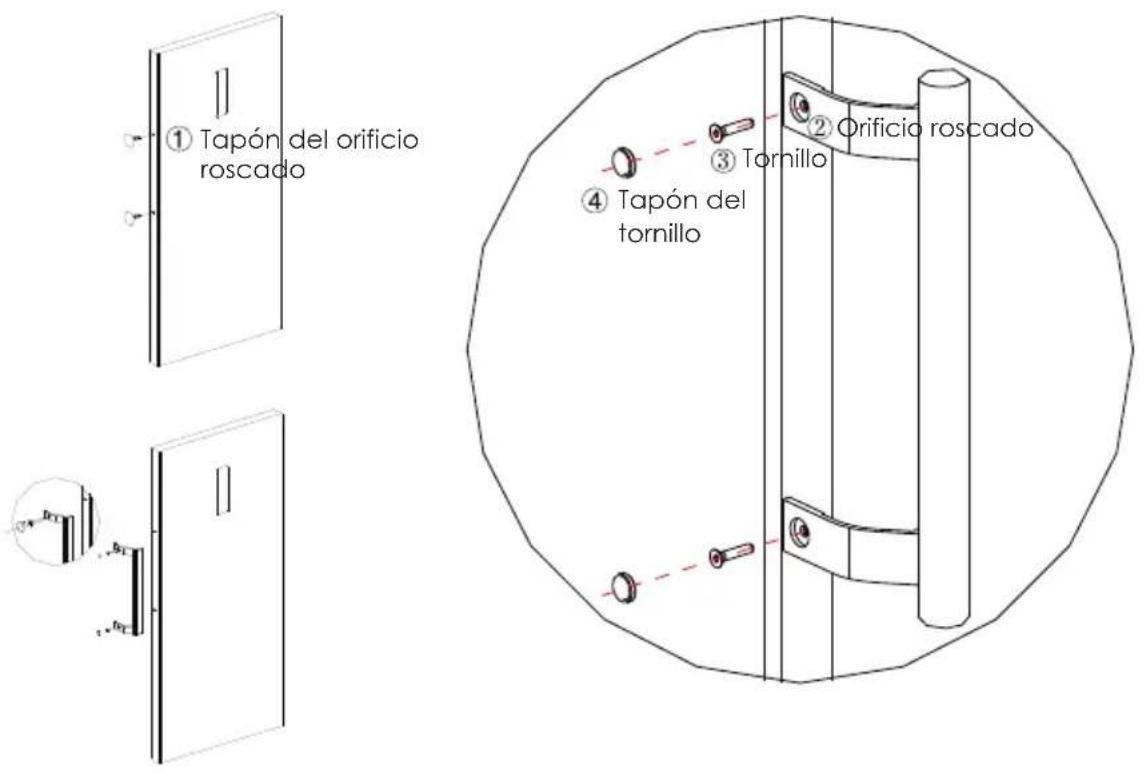EDESA EZS-1732 NF EX - Instalación del tirador de la puerta - 1