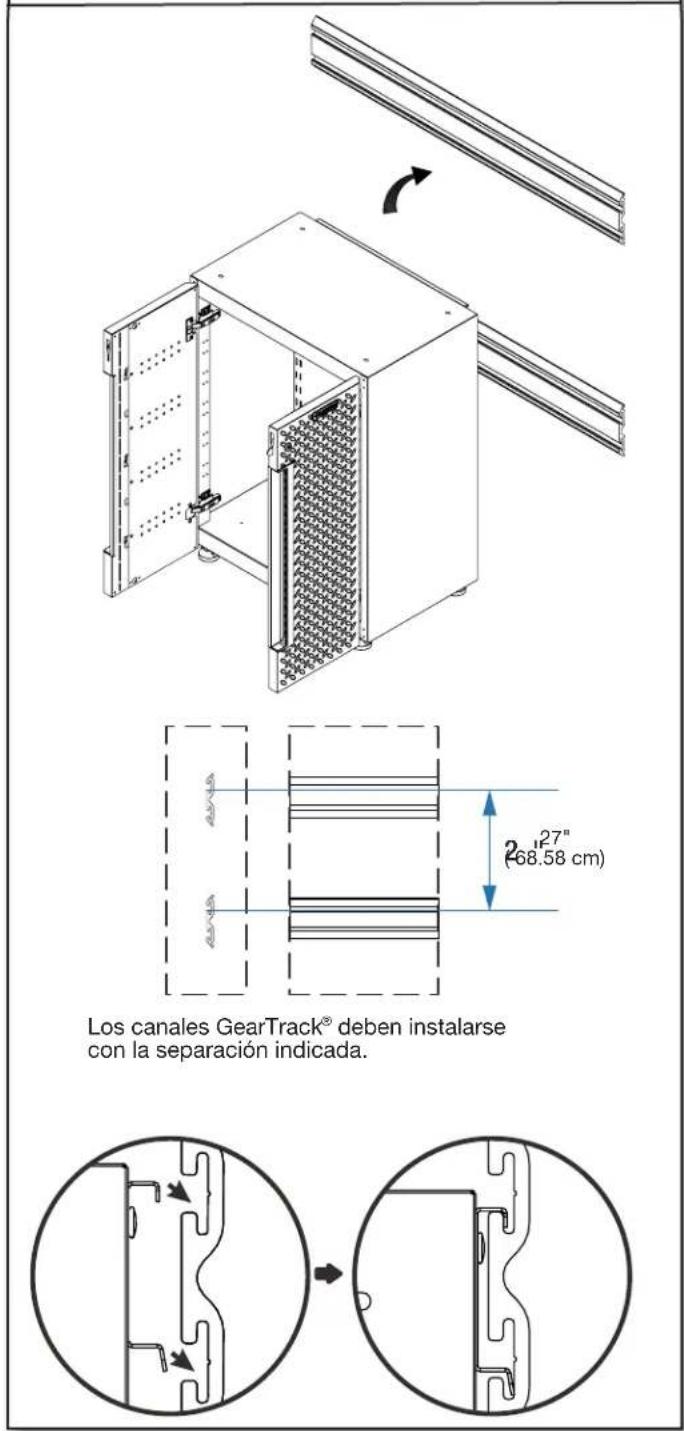 Gladiator GANF03WDMTS - Cuelgue el gabinete bajo en el canale GearTrack®. - 1