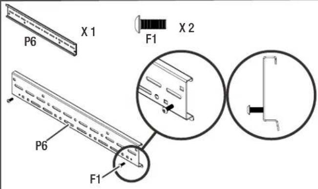 Gladiator GANF03WDMTS - Fixer deux vis à tête hexagonale M6 x 16 au support comme illustré. - 1