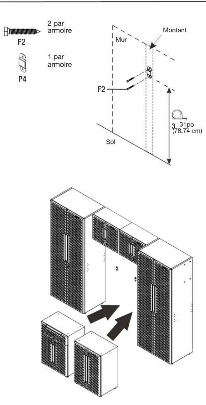 Gladiator GANF03WDMTS - 7a. Installation du support mural. - 1