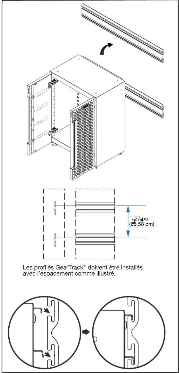 Gladiator GANF03WDMTS - Accrocher l'armoire du bas sur les profilés GearTrack®. - 1