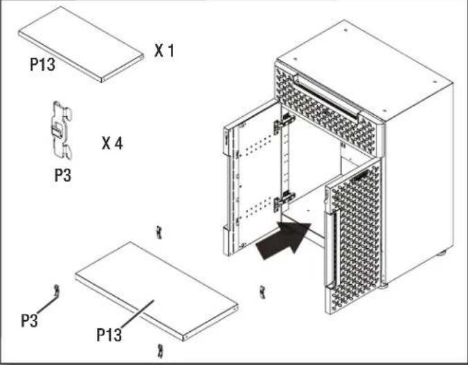 Gladiator GANF03WDMTS - 3c. Installation de l'étagère dans l'armoire du bas à 1 tiroir et 2 portes. - 1