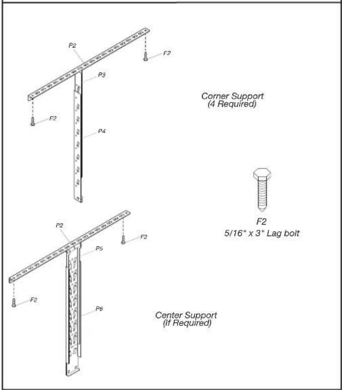 Gladiator GALS44M2KG - Attach the ceiling brackets - 1