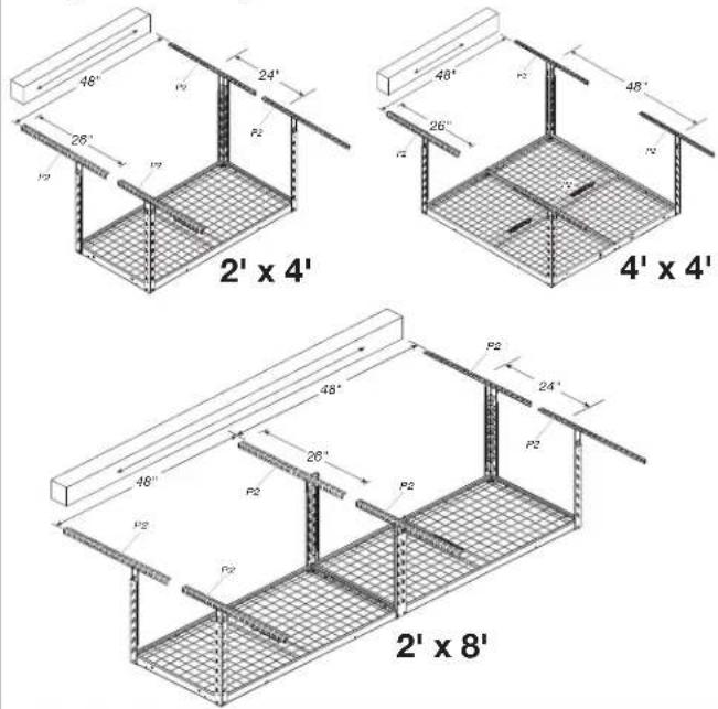 Gladiator GALS28M2KG - Determine the ceiling bracket locations - 2