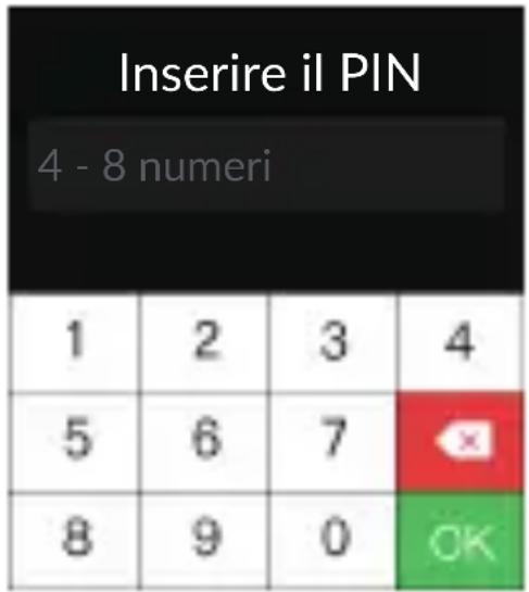 TCL MOVETIME MT43A - Inserimento del codice PIN - 1