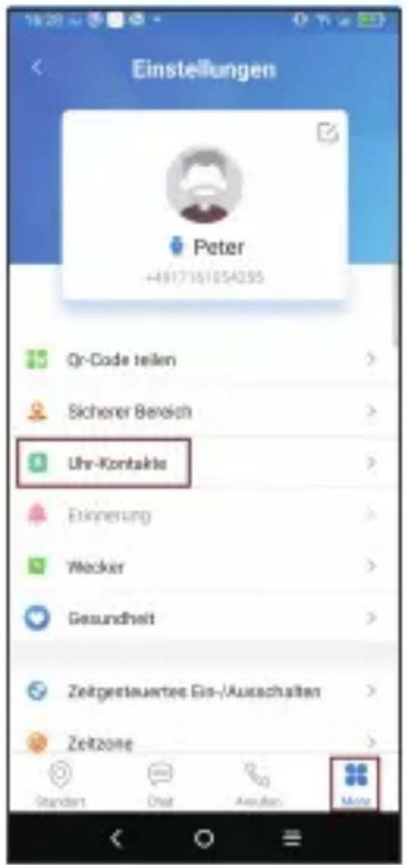 TCL MOVETIME MT43A - Festlegen der Notfall-Kontakte. - 1