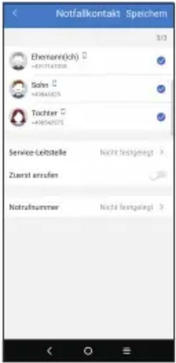 TCL MOVETIME MT43A - Festlegen der Notfall-Kontakte. - 3