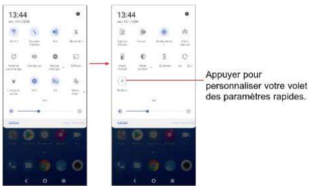 TCL 20 5G - Volet de réglages rapides - 1