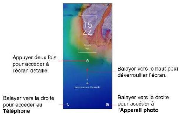 TCL 20 5G - Pour déverrouiller l'écran du téléphone - 1