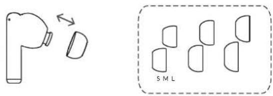 TCL MOVEAUDIO Air - Remplacer les embouts - 1