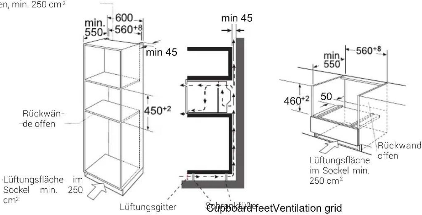 BEKO BMCI 44313 FBG - Einbaumaße - 1