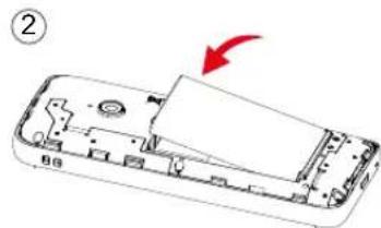 TCL onetouch 4041 - Retrait du capot arrête et installation de la batterie - 2