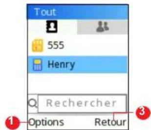 TCL onetouch 4041 - Consulter votre repertoire - 1