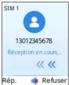 TCL onetouch 4041 - Répondre ou refuser un appel - 1