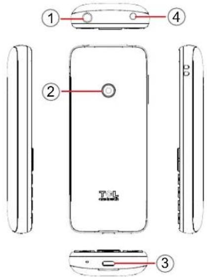 TCL onetouch 4041 - Touches et connecteurs - 1