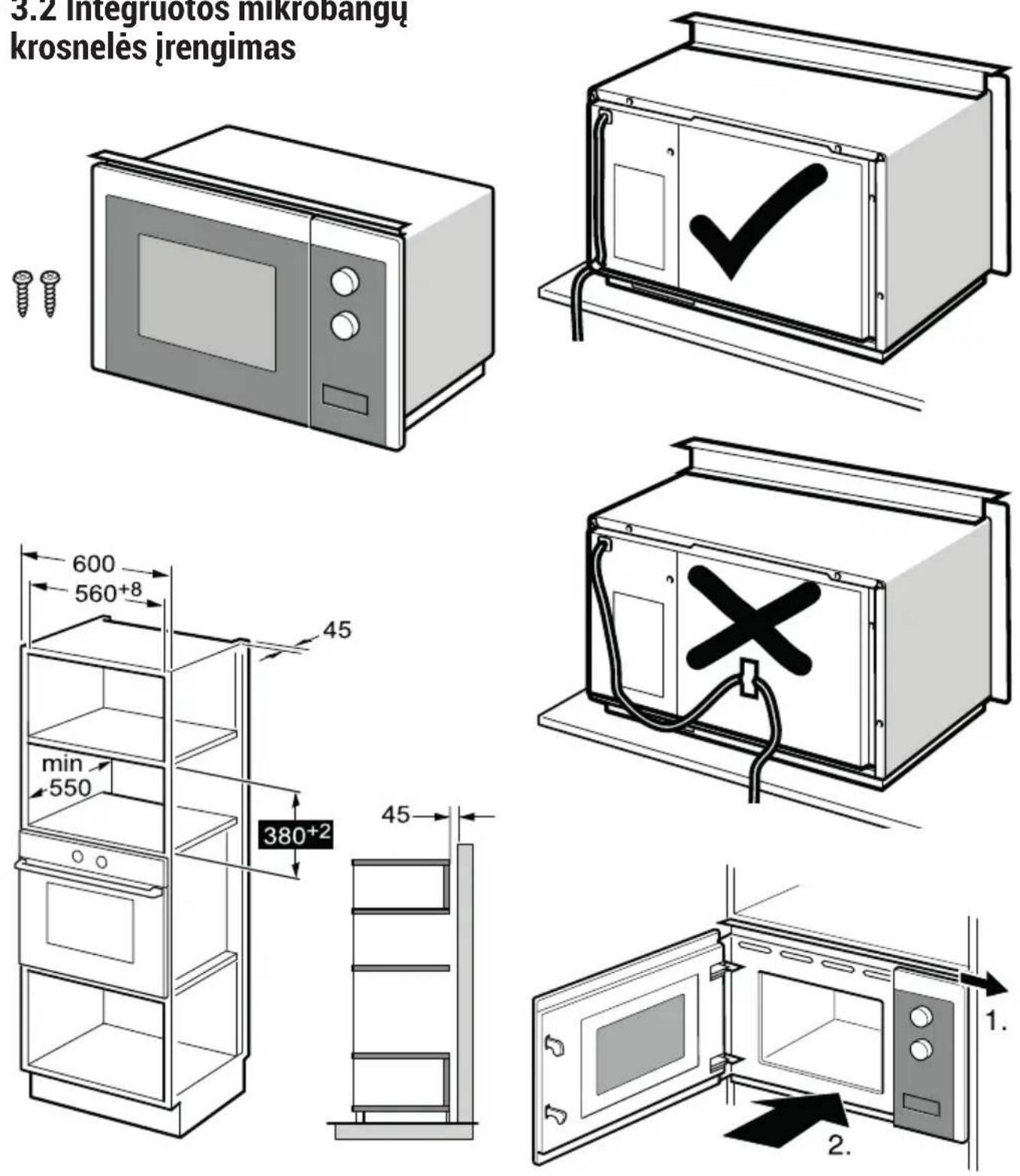 BEKO BMGB 25353 B - Irengimas ir prijungimas - 1