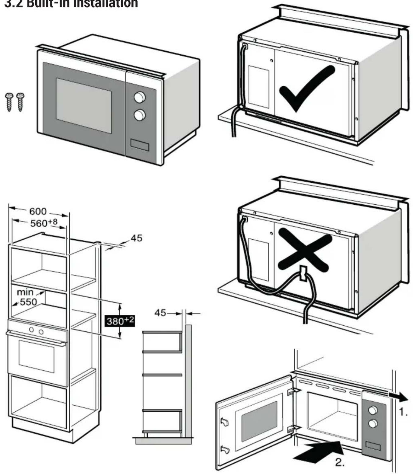 BEKO BMGB 25353 B - Installation and connection - 1
