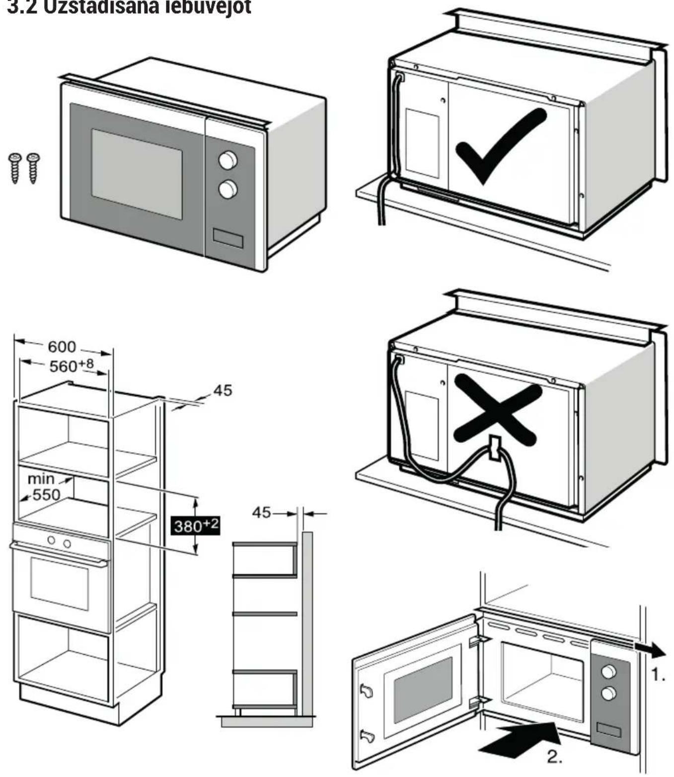 BEKO BMGB 25353 B - Uzstādīšana un pieslēgšana - 1