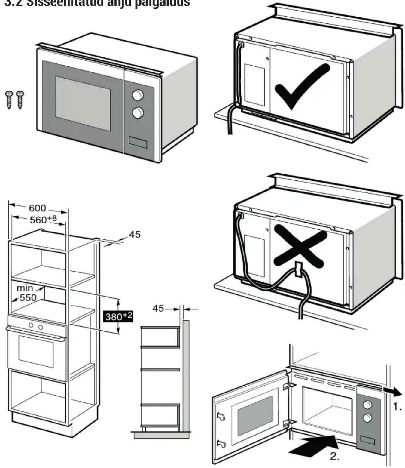 BEKO BMGB 25353 B - Paigaldus ja ühendamine - 1