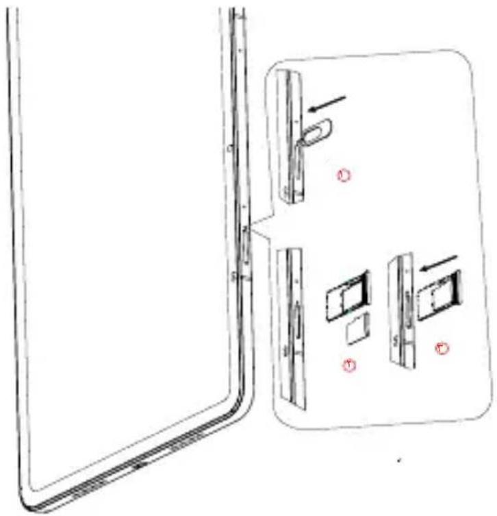 Diagram showing a door panel with labeled components and directional arrows indicating movement or assembly.