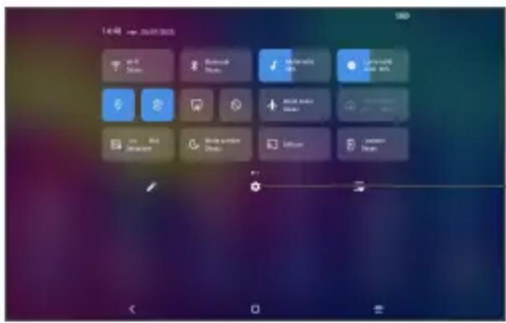 TCL TAB 10V - Volet des paramètres rapides - 1