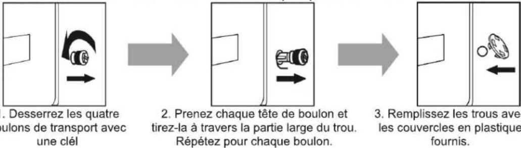 TCL FF0714WA1 - ■ Retirez les boulons de transport - 2