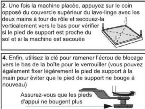 TCL FF0714WA1 - ■ Mettre le lave-linge à niveau - 4