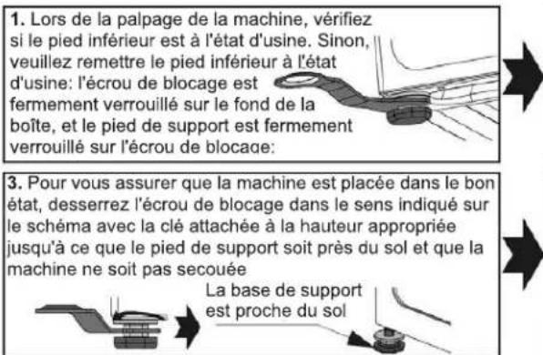TCL FF0714WA1 - ■ Mettre le lave-linge à niveau - 3