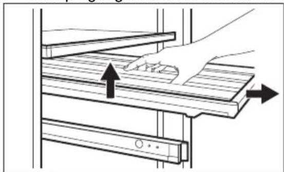 ELECTROLUX EWUD140B8B - Fjernelse af hylder - 1