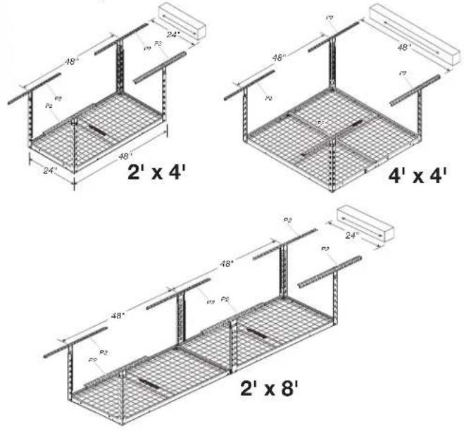 Gladiator GALS24M1KG - Determine the ceiling bracket locations - 1