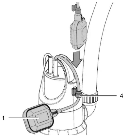 TROTEC TCW 900 - Réglage du contact à flotteur - 1