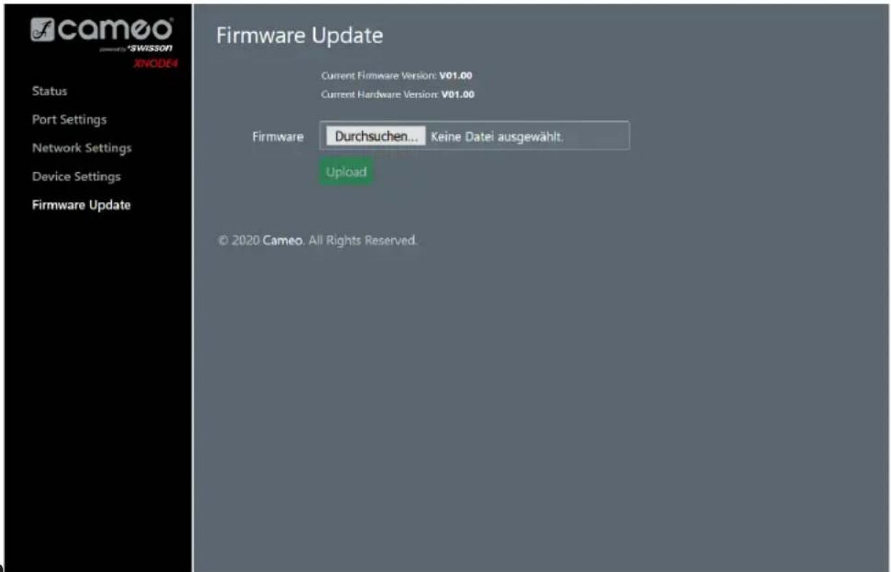 Cameo XNODE 4 - PAGINA DEGLI AGGIORNAMENTI DEL FIRMWARE - 1