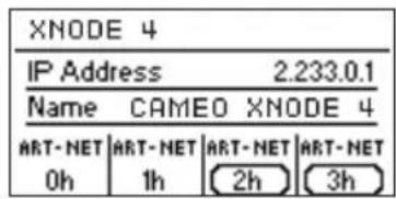 Cameo XNODE 4 - ÉCRAN HOME (ACCUEIL) - 3