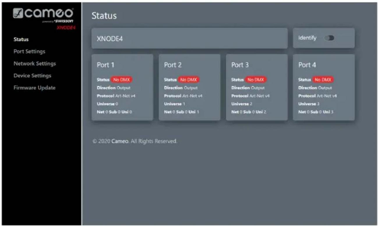 Cameo XNODE 4 - STATUS - 1