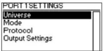 Cameo XNODE 4 - PORT-EINSTELLUNGEN - 1