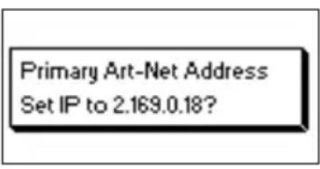 Cameo XNODE 4 - ESTABLECER LA DIRECCIÓN IP SEGÚN LA IP ART-NET PRIMARIA - 1