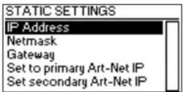 Cameo XNODE 4 - STATIC SETTINGS - 1