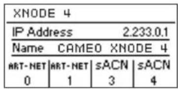 Cameo XNODE 4 - ÉCRAN HOME (ACCUEIL) - 2