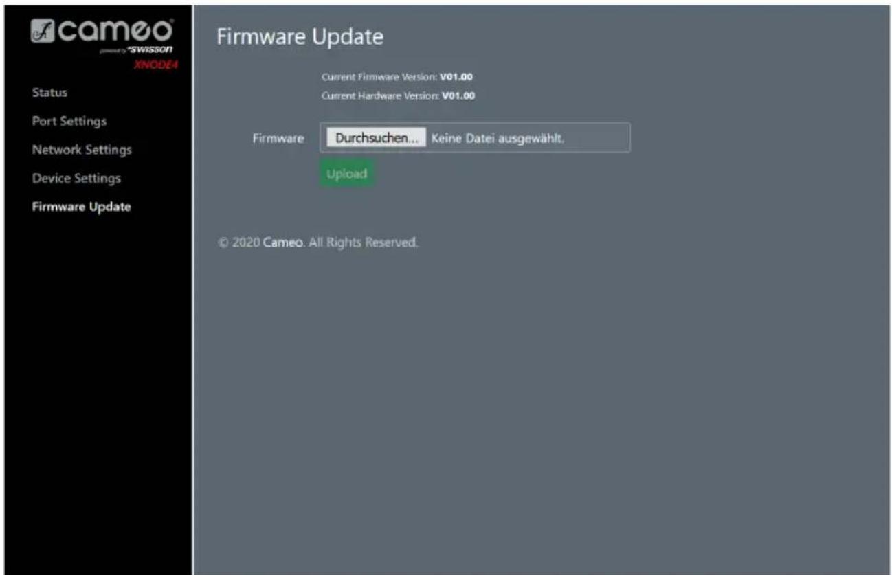 Cameo XNODE 4 - FIRMWARE UPDATE PAGE - 1