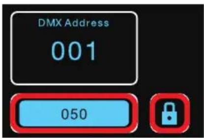 Cameo Instant Air 3000 - CONFIGURE DMX START ADDRESS - 1